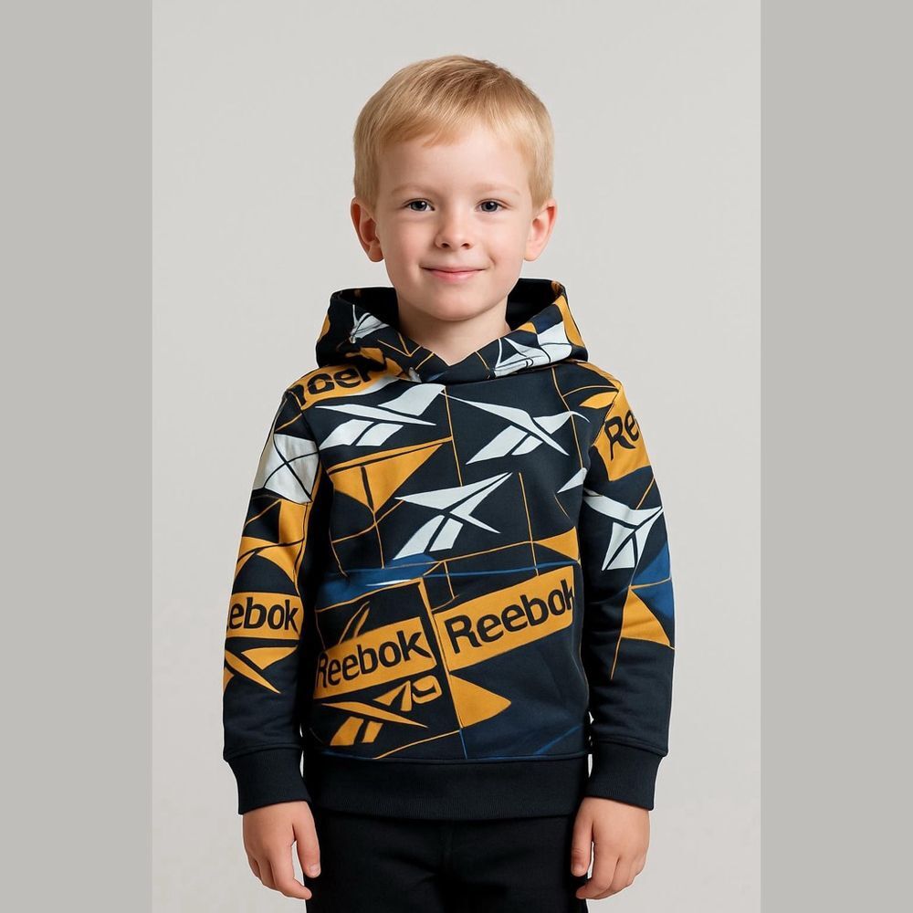 Reebok Boys Hoodie Size 4T Black Yellow